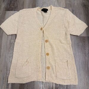 Vintage cream button down cardigan size medium